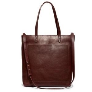 MADEWELL Medium Zip-Top Transport Tote in Dark Cabernet